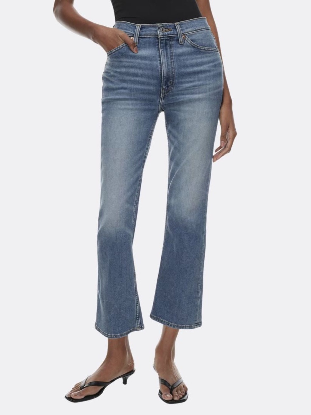 RE/DONE Original 70s Crop Bootcut Jeans Size 25 in West Coast Fade